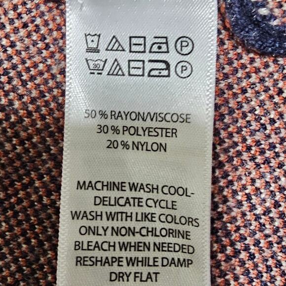 Western Aztec Luxurious Feeling Stretchy Knit Hoodie Cardigan with Belt PTP 24 - Picture 8 of 9